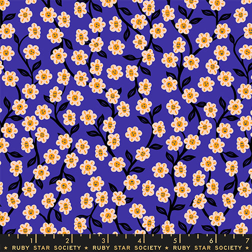 PREORDER Hello Alice || Chatty Garden Blacklight || Cotton Quilting Fabric