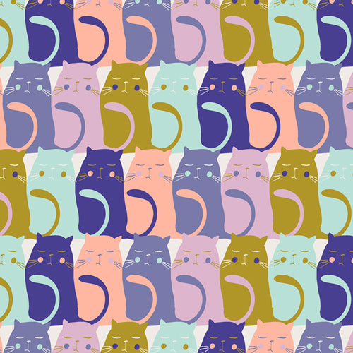Art Gallery Fabrics || Catitude Slumber || Cotton Quilting Fabric
