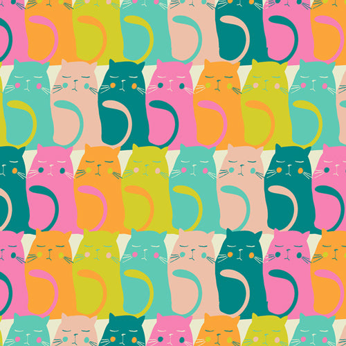 Art Gallery Fabrics || Catitude Snooze || Cotton Quilting Fabric