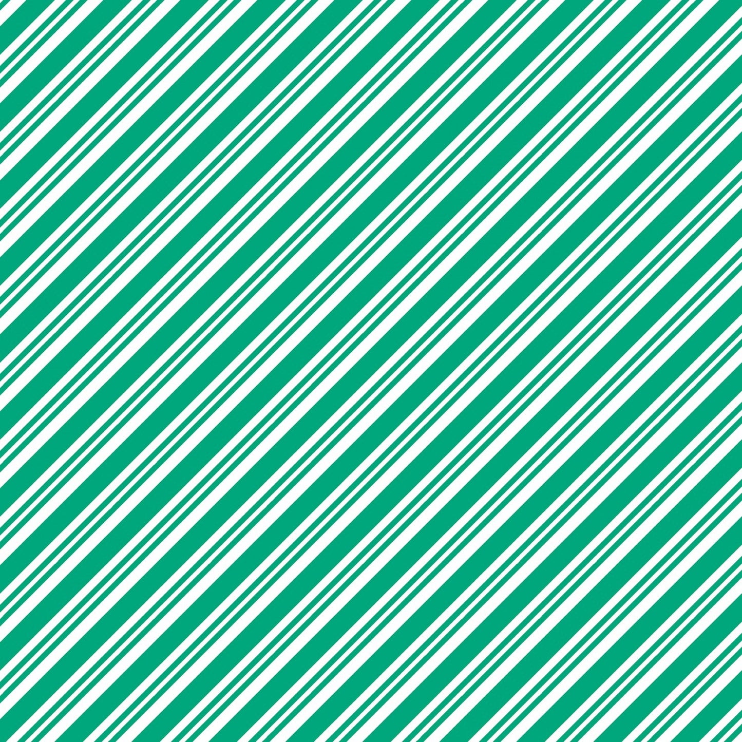 Naughty Elves  || Green Candy Stripe || Cotton Quilting Fabric || Half Yard