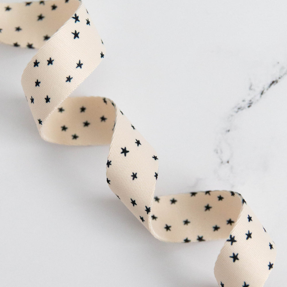 1" Mini Starry Webbing || Natural Black || Stitch Supply Co. || Half Yard
