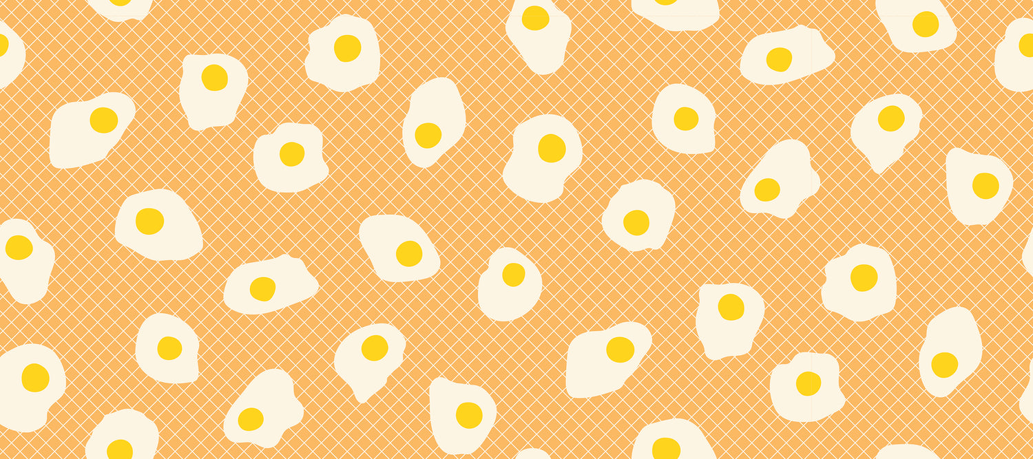 PREORDER Egg and Friends || Fried Eggs Cantaloupe || Cotton Quilting Fabric