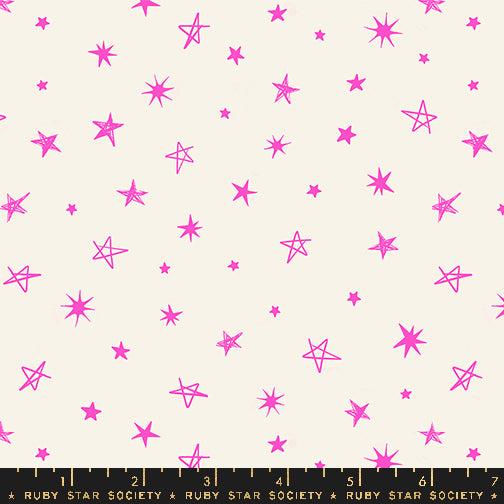 PREORDER TEDDY AND THE BEARS || Rockstar Glow Rose || Cotton Quilting Fabric