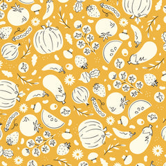 Homestead Haven || Freshly Picked Yellow || Organic Cotton Quilting Fabric