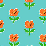 Heather Ross Country Mouse || Provence Teal || Cotton Quilting Fabric