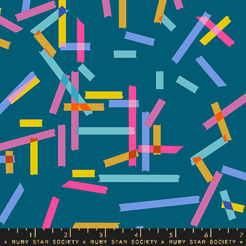 Washi Plus || Washi Teal || Cotton Quilting Fabric