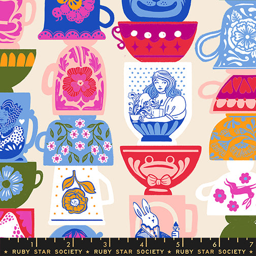 PREORDER Hello Alice || Tea Party Shell || Cotton Quilting Fabric