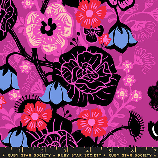 PREORDER Hello Alice || Rabbit Hole Berry || Cotton Quilting Fabric