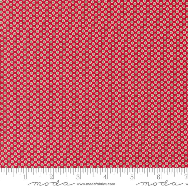 Kitty Christmas || Polka Dots Berry || Cotton Quilting Fabric || Half Yard