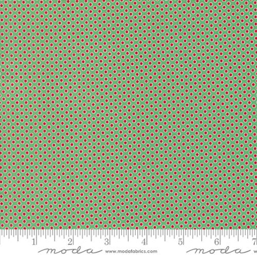 Kitty Christmas || Polka Dots Holly || Cotton Quilting Fabric || Half Yard
