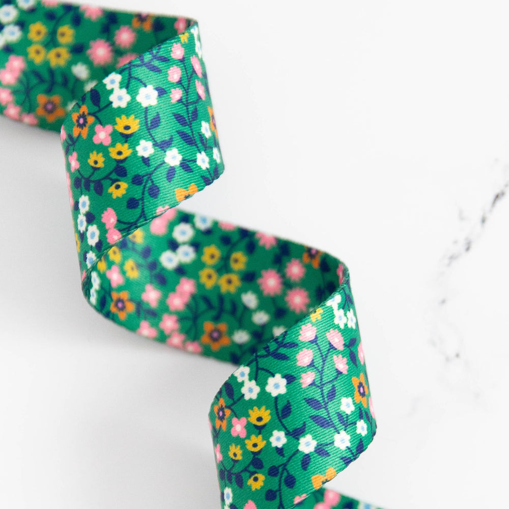 PREORDER 1.5" Clothesline Floral Webbing || Broccolini || Stitch Supply Co. || Half Yard