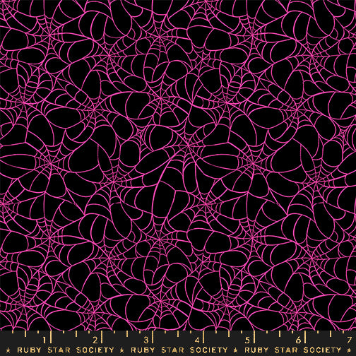 Glow Garden || Tangled Web Black || Cotton Quilting Fabric