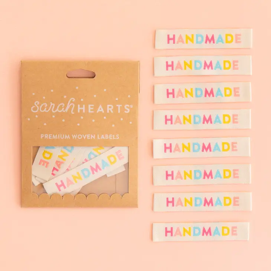 Colorful Handmade - Sarah Hearts Woven Labels