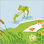 Heather Ross Studio Edit || Frog Pond Blue || Cotton Quilting Fabric