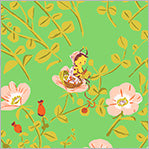 Heather Ross Studio Edit || Nanny Bee Green || Cotton Quilting Fabric