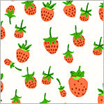 Heather Ross Studio Edit || Strawberries White || Cotton Quilting Fabric