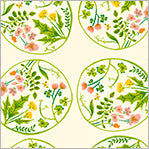 Heather Ross Studio Edit || Floral Wreaths Cream || Cotton Quilting Fabric