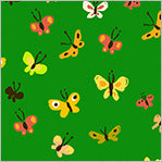 Heather Ross Studio Edit || Butterflies Green || Cotton Quilting Fabric
