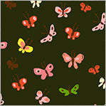 Heather Ross Studio Edit || Butterflies Mud || Cotton Quilting Fabric