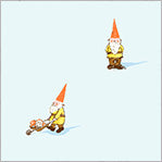 PREORDER Heather Ross Studio Edit || Gnomes Blue || Cotton Quilting Fabric