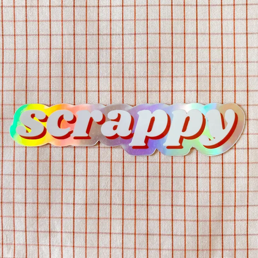 Scrappy Holographic Sewing Quilting Vinyl Sticker