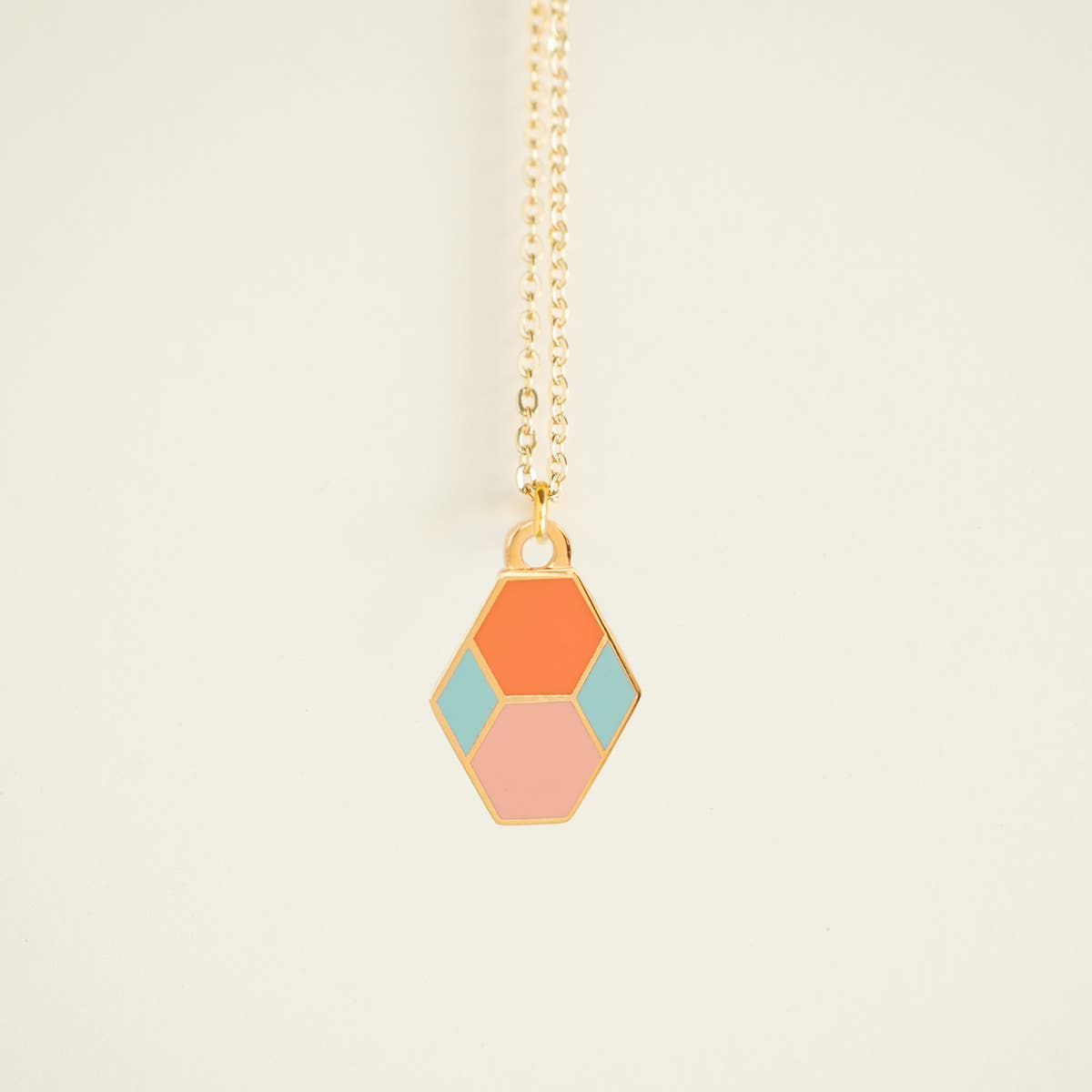 Mini Charm Necklace - Hex Tile