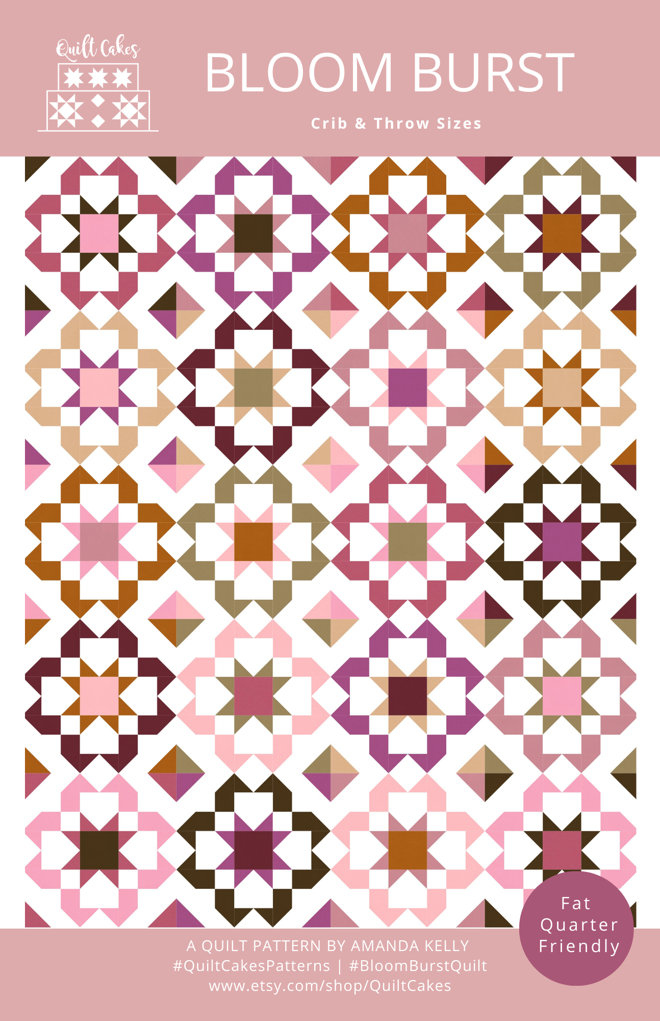 Bloomburst Quilt Pattern Printed