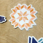 Indigo Quilt Sticker by Gray Day Studio