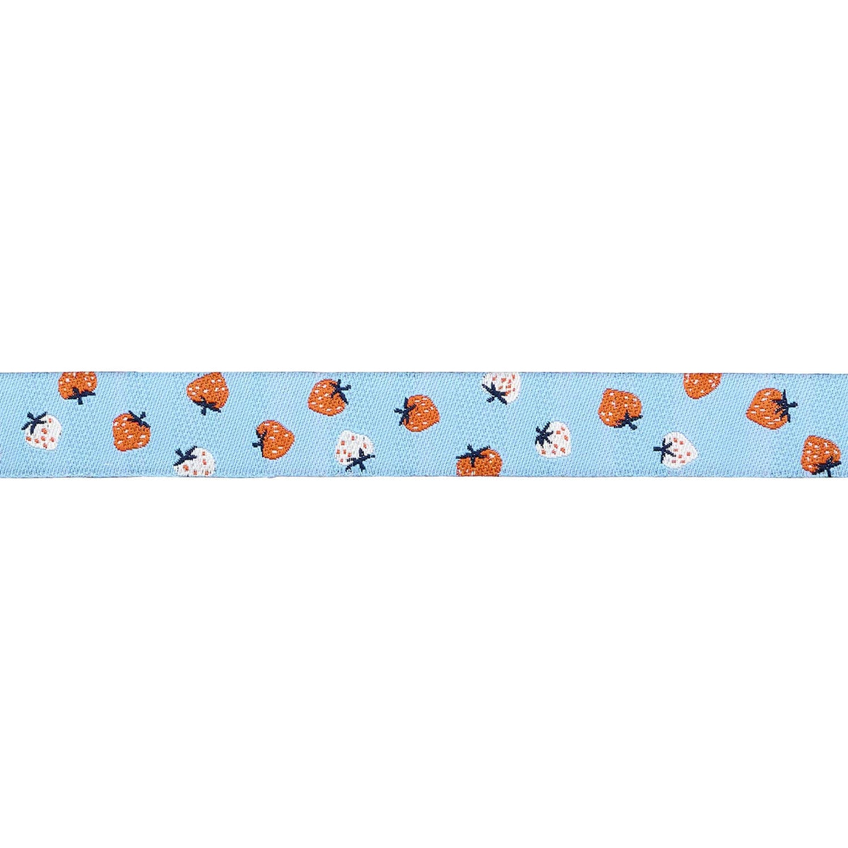 Strawberry - Strawberry Toss in Kim Blue - 5/8" width - by Kimberly Kight -BTY