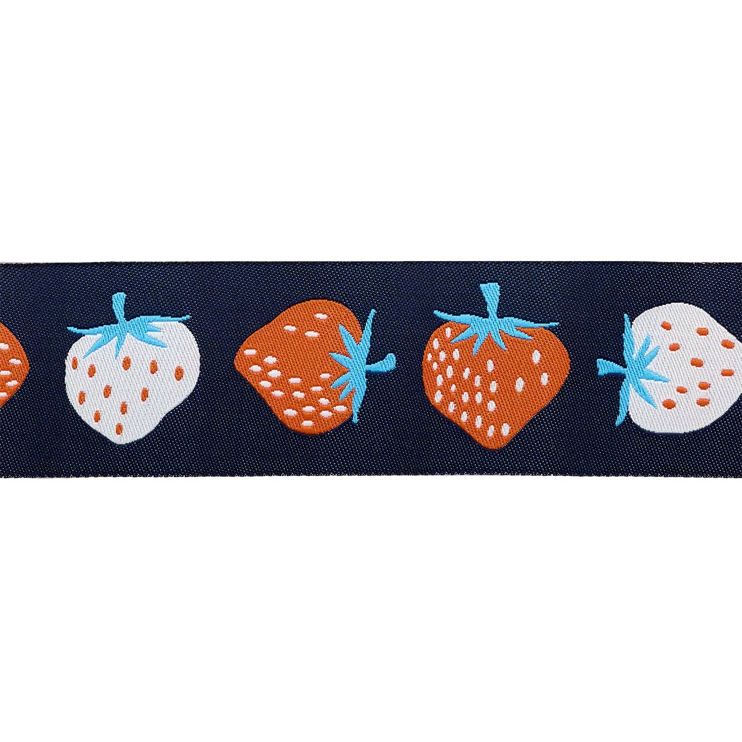 Strawberry - Strawberry in Navy - 1-1/2" width - by Kimberly Kight - BTY