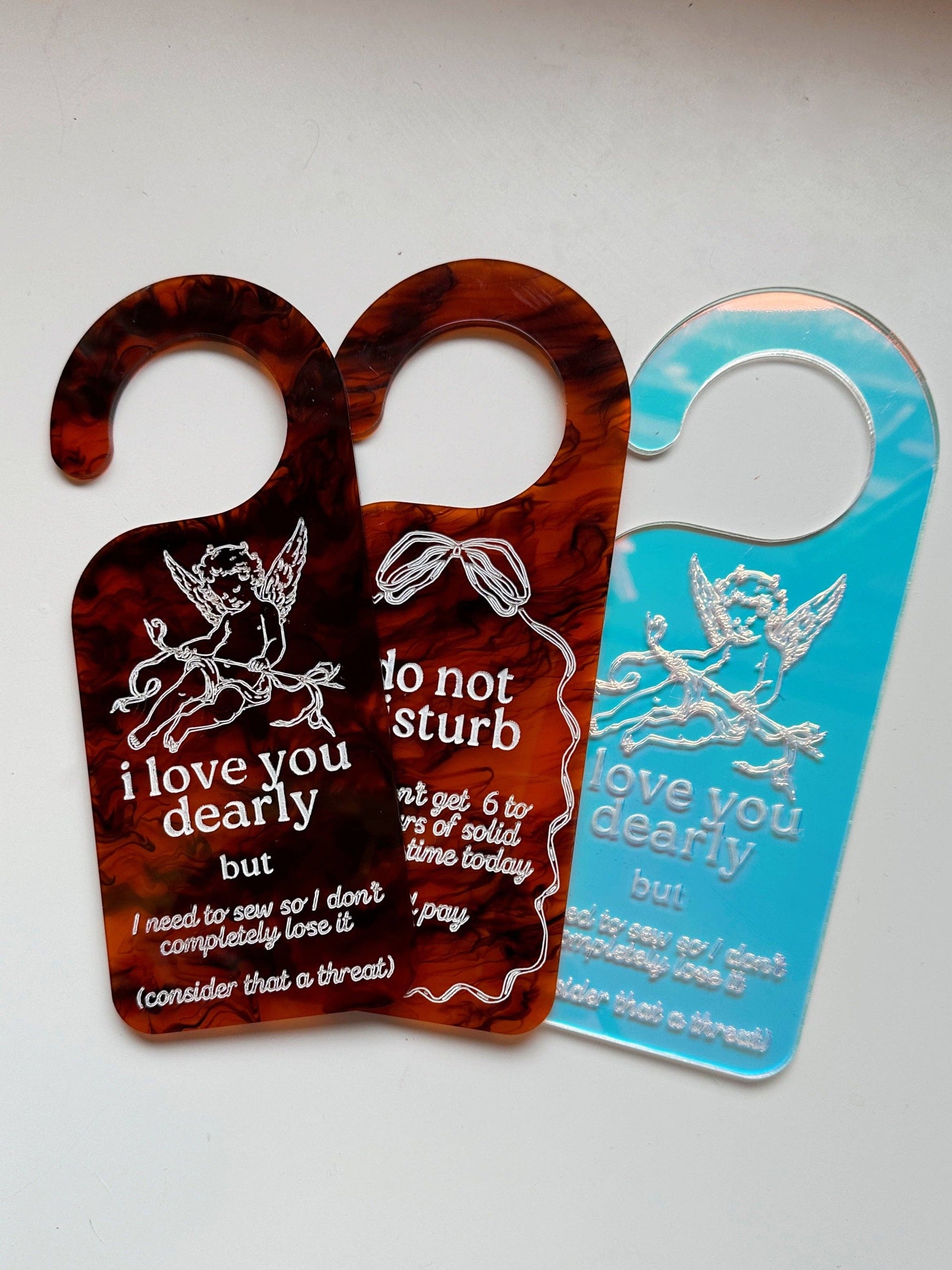 Cherub door hanger: Tortoiseshell