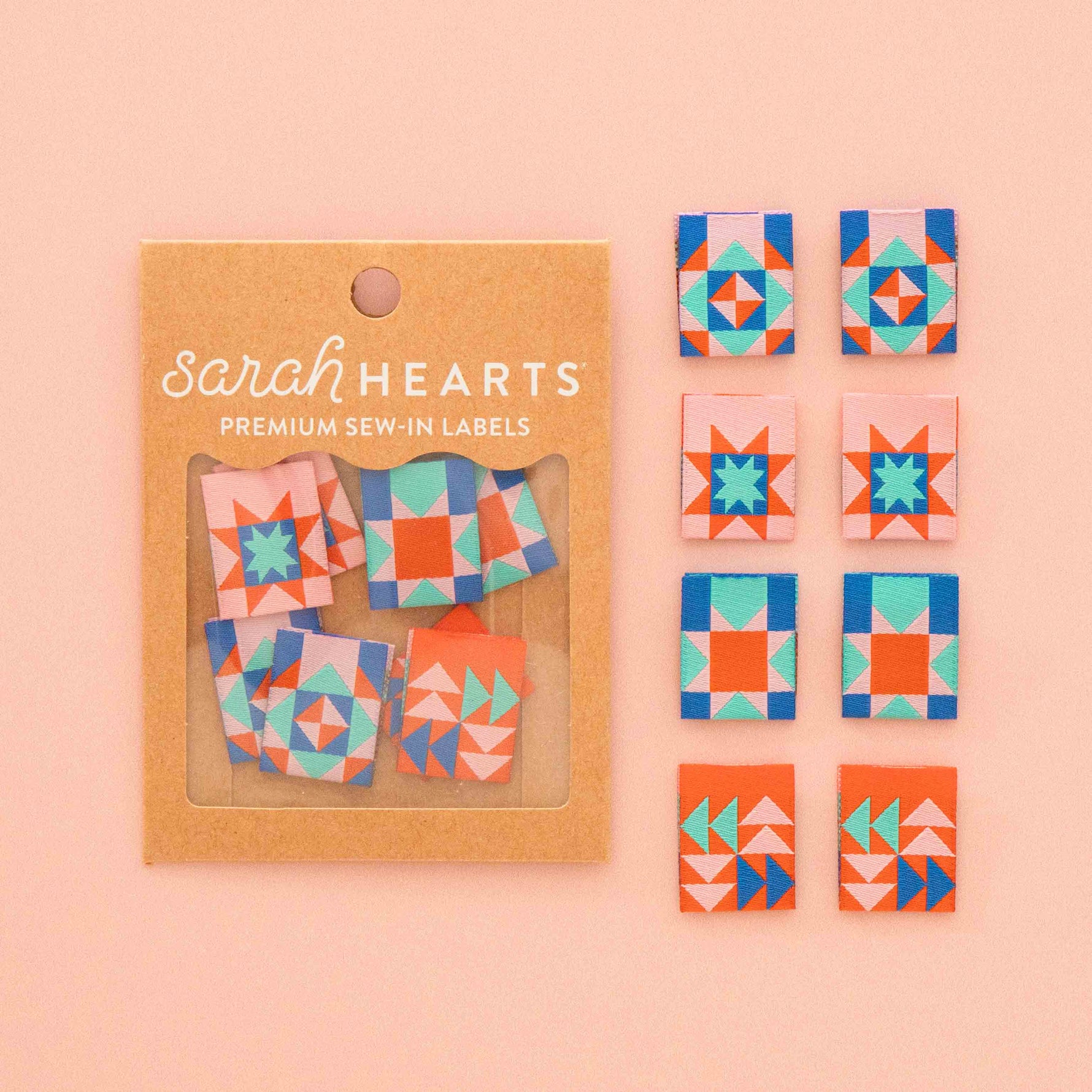 Summer Vibes Quilt Block Multipack Woven Sewing Labels