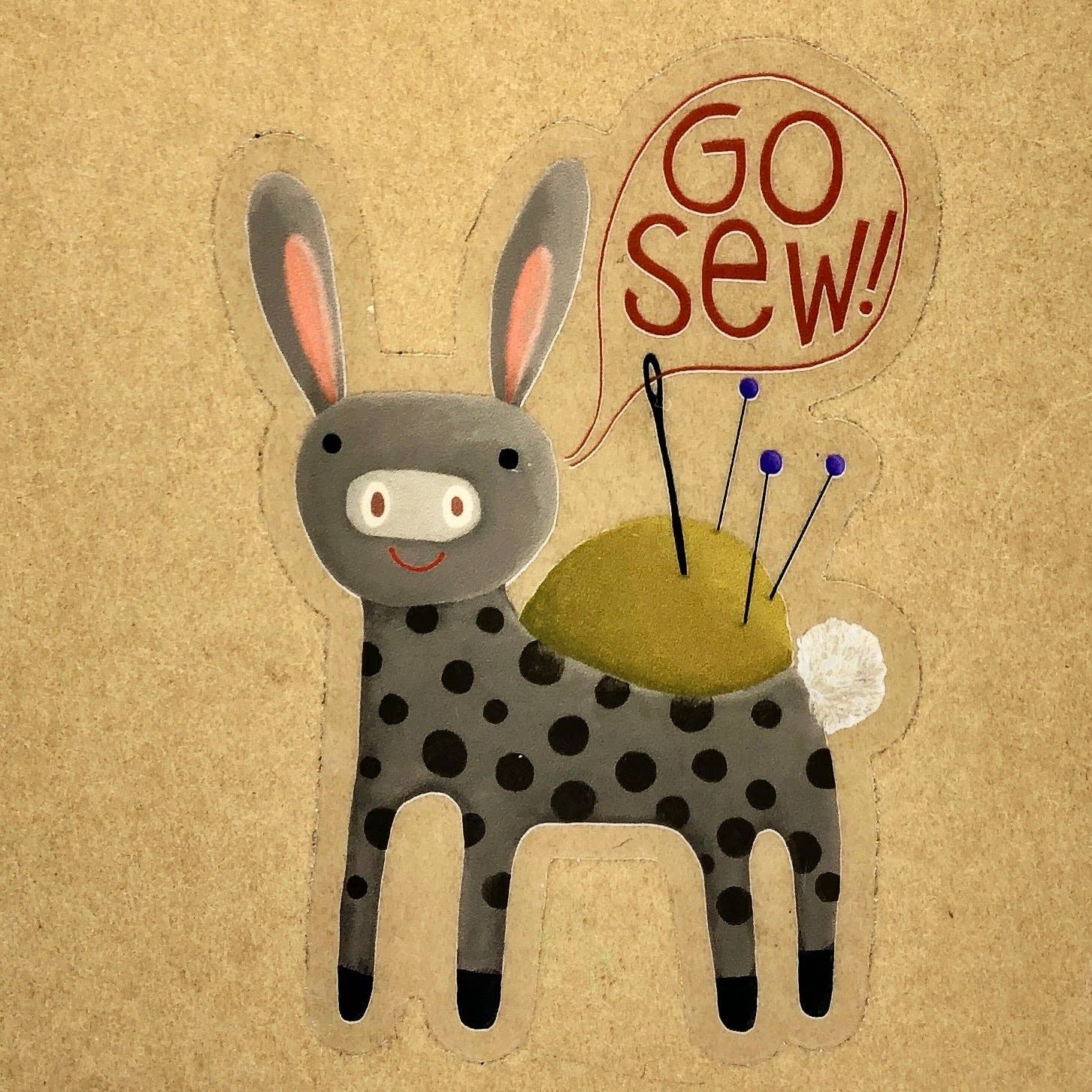 Go Sew! Clear Sticker | Fish Museum