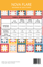 Nova Flare Quilt Pattern Printed