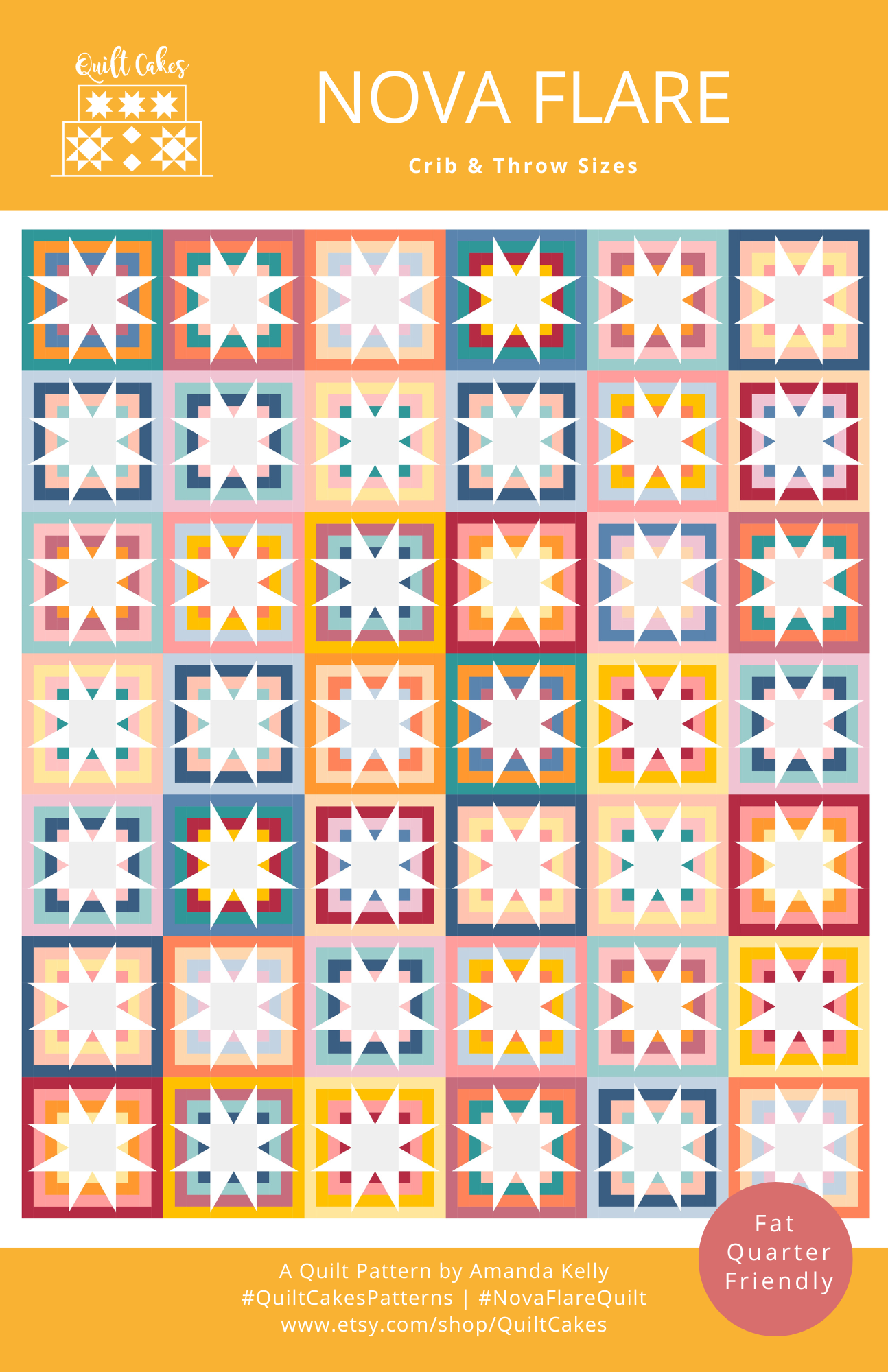 Nova Flare Quilt Pattern Printed