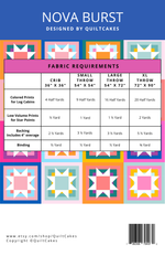 Nova Burst Quilt Pattern Printed