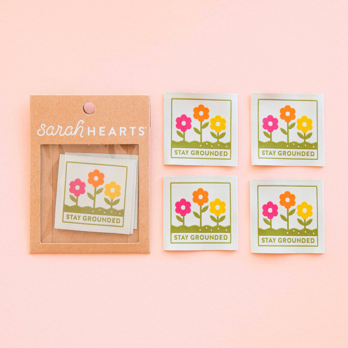 Stay Grounded Large Sewing Labels - for Clothing and Quilts