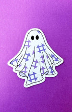 Quilt Ghost Stickers Purple
