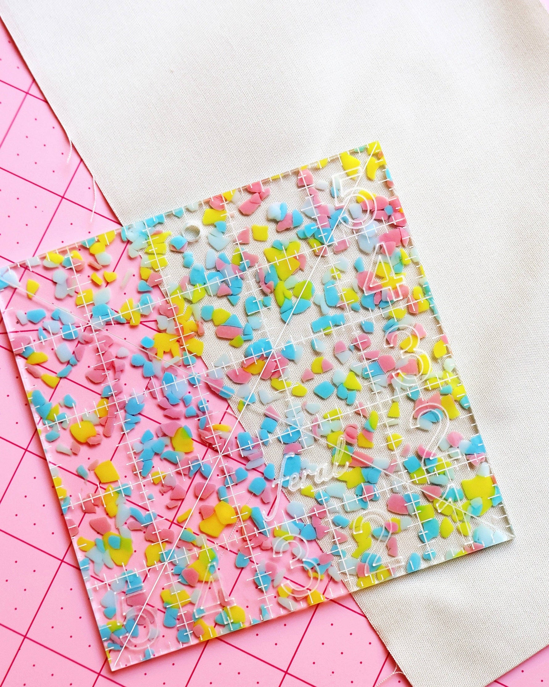 Charm square ruler: Confetti