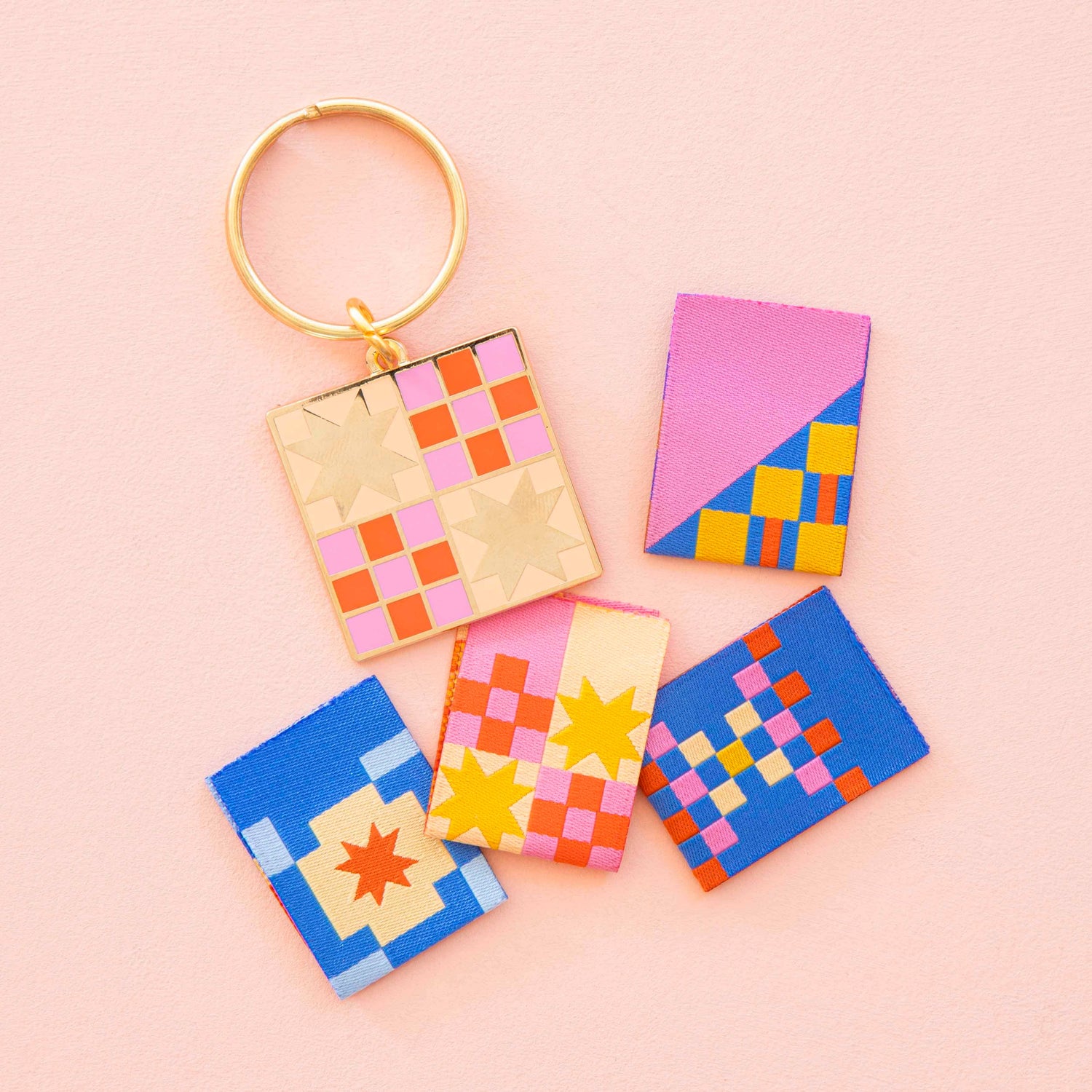 Then Came June Campfire Glow Quilt Keychain