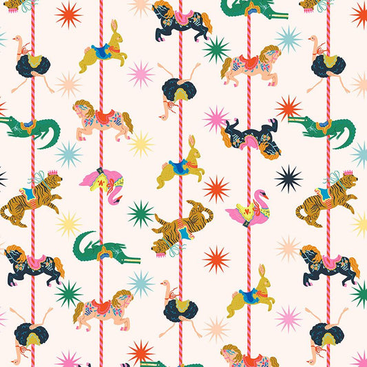 TICKET TO RIDE || Carousel Pearl || Cotton Quilting Fabric