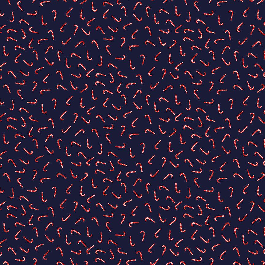 Cat’s Pajamas || Candy Canes || Cotton Quilting Fabric