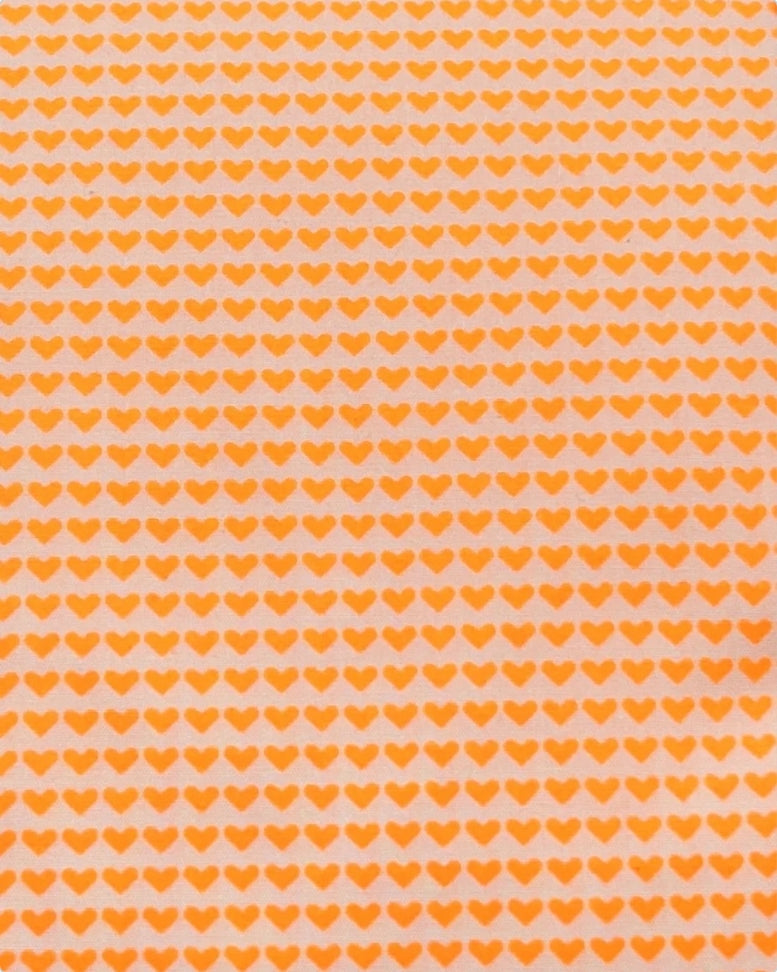 Cotton coupon Love is all: Love is all orange fluo