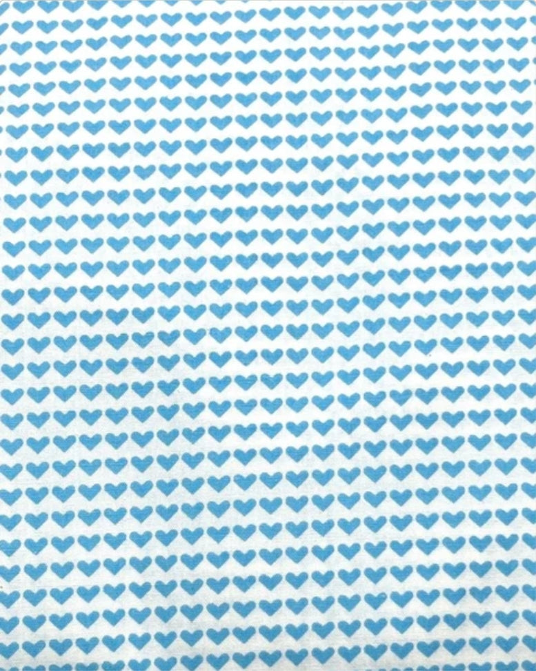 Cotton coupon Love is all: Love is all bleu ciel