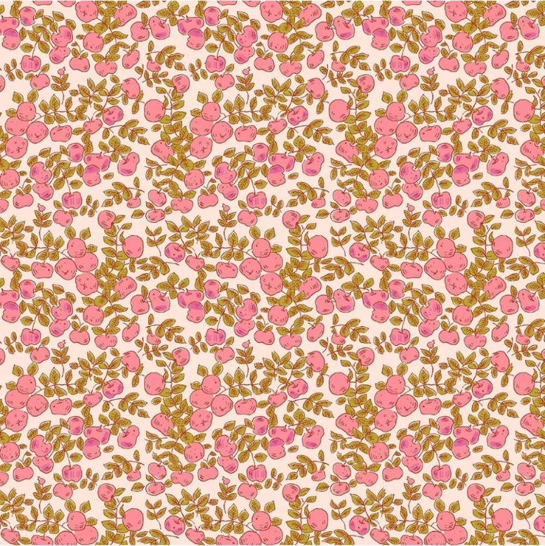 Heather Ross Favorites || Apples Blush || Cotton Quilting Fabric