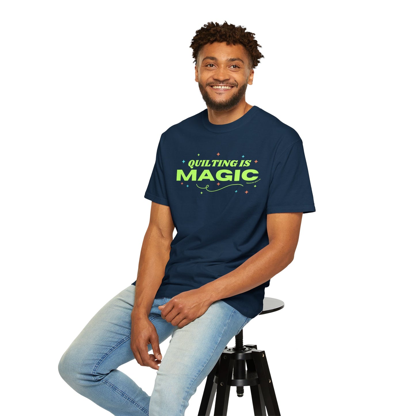 "Quilting Is Magic" Unisex Garment-Dyed T-shirt