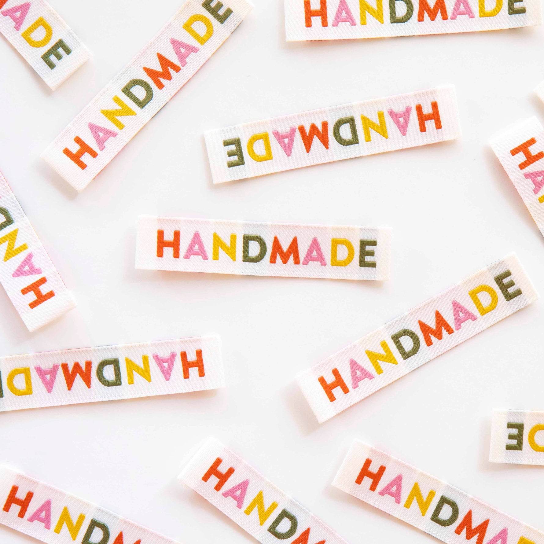 Handmade Woven Sewing Labels - Muted Colors