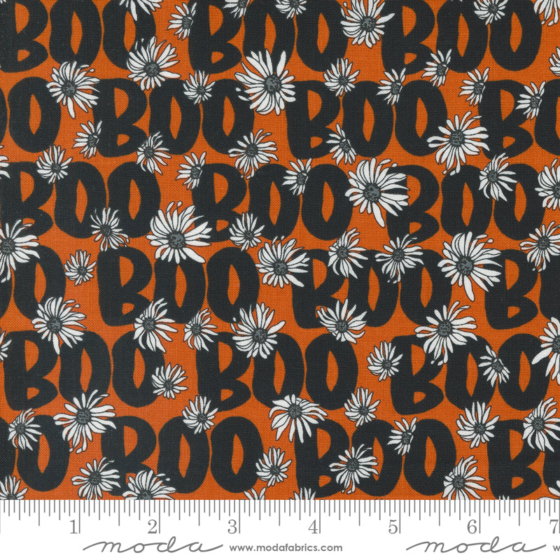 Noir || Boo Pumpkin || Cotton Quilting Fabric || Half Yard