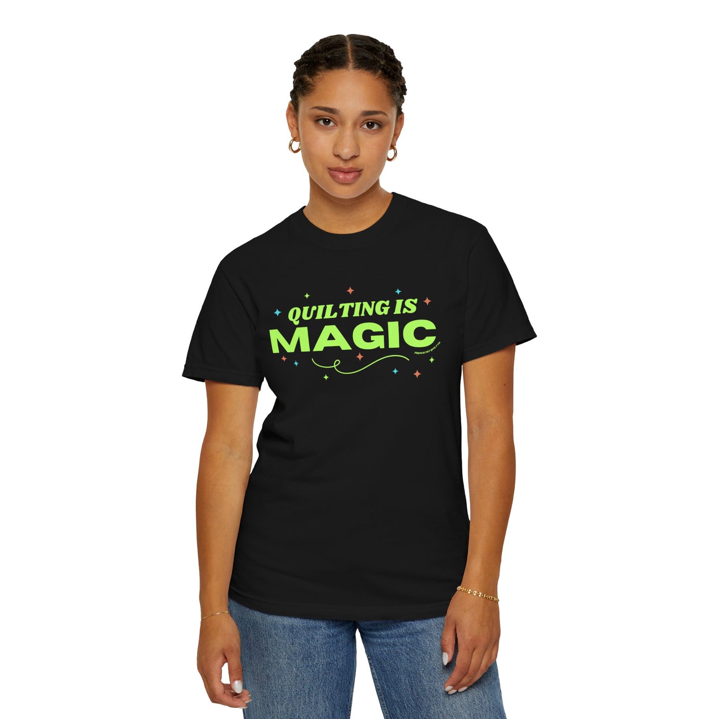 "Quilting Is Magic" Unisex Garment-Dyed T-shirt