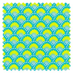 Cotton fabric coupon - Wasabi Aruba blue